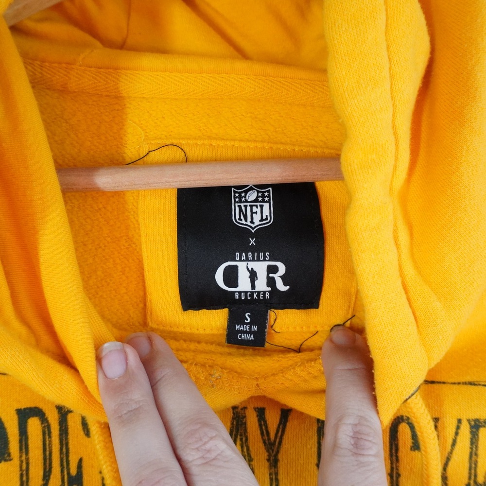 NFL Darius Rucker Green Bay Packers Yellow Hoodie Mens Small Gridiron Legends - Picture 5 of 10